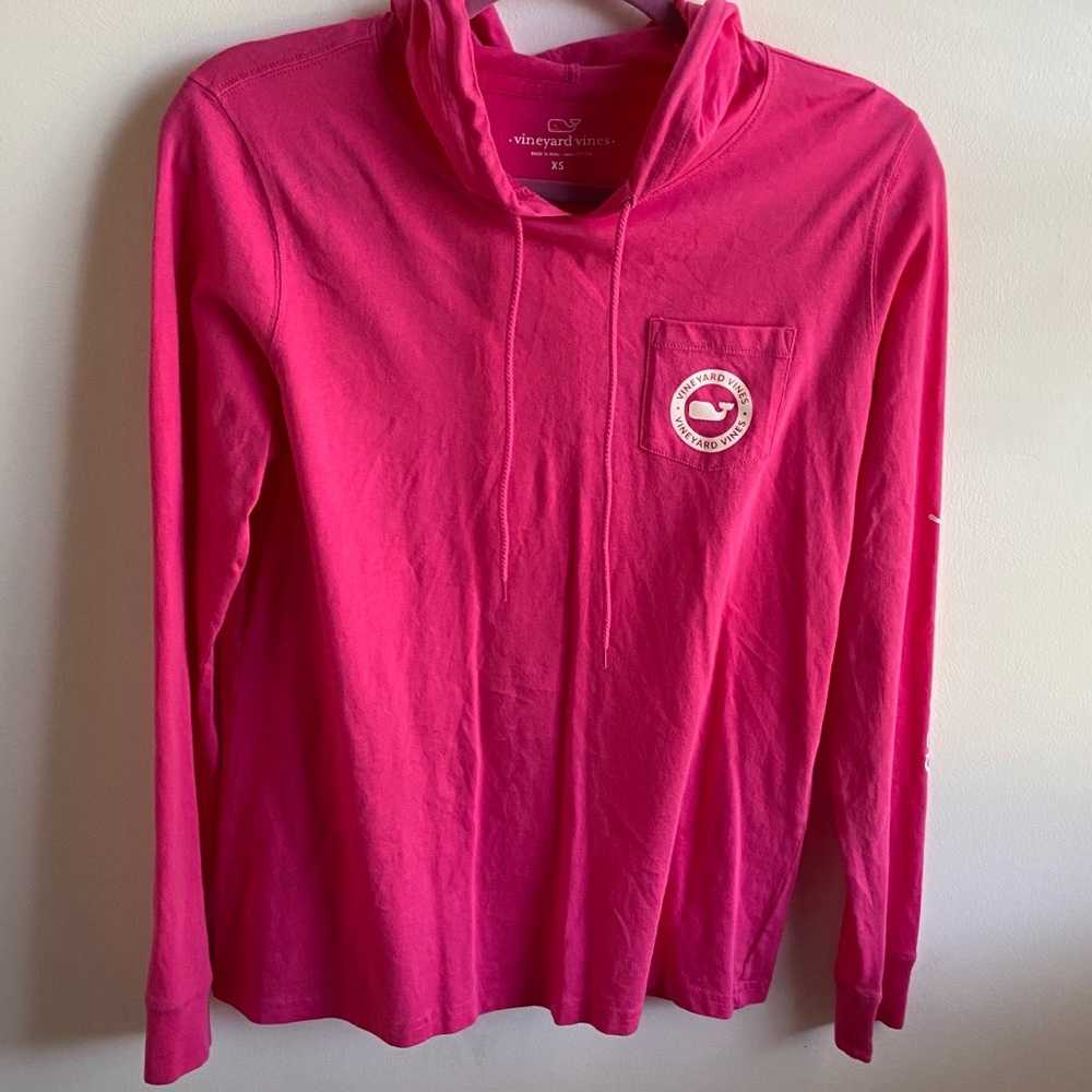 Vineyard Vines Pink Hooded Tee